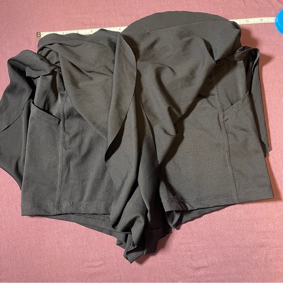 JoyLab High Rise Flowy Shorts Pockets Black - Size Medium Drawstrings Skirt Look - Picture 5 of 7